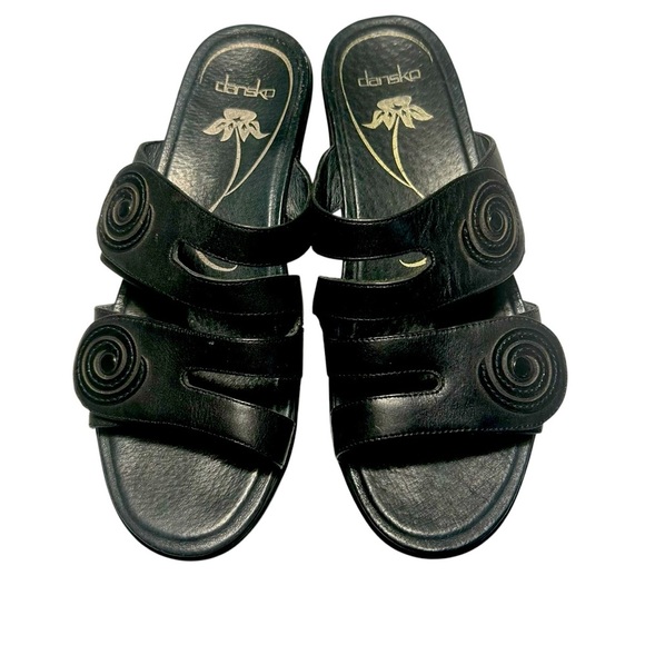 Dansco Dixie Black Leather Slip On Sandals Womens 39 - Picture 2 of 14
